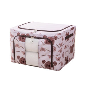 Caja de Almacenamiento de Ropa de Lujo con Diseño de Dibujos Animados, de Tela Oxford con Marco de Acero, Rectangular, Plegable, Impermeable y Reforzada, Organizador de Edredones - Product Image 2