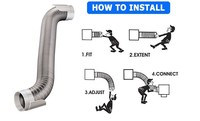 Kit de ventilation en aluminium Semi-rigide, conduit d'air Flexible
