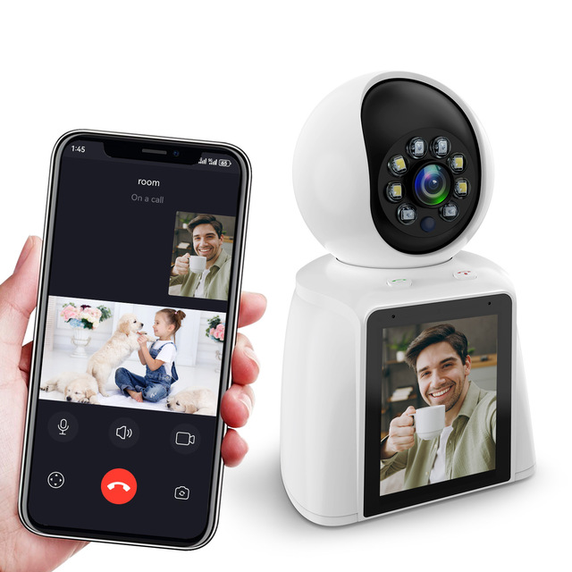 Two Way Video Calling Camera with 2.8 Inch HD Screen Indoor Wifi Home Security Camera