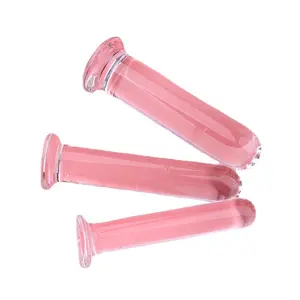 crystal glass penis anal plug massage stick female masturbator glass sex toys