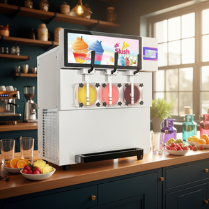 Máquina Comercial de Gran Capacidad con 3 Tanques para Granizados de Frutas, Bebidas Frías y Nieve, Pequeña Máquina de Granizados de Jugo en Venta - Product Image 1