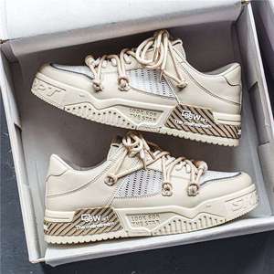 Men's <b>Shoes</b> 2025 New Autumn Breathable Thin Mesh Thick-Soled Lace-Up White Sneakers <b>Height</b>-<b>Increasing</b> Casual Sports Trendy - Product Image 5