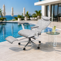 Chaise de bureau ergonomique en maille, dossier haut, pivotante, appui-tête réglable 3D, accoudoirs réglables 3D, support lombaire, base chromée