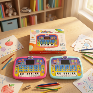 LED Screen Learning <b>Tablet</b> <b>Keyboard</b> Educational Toy Mini Laptop Alphabet Numbers Music Piano Early Education 3-6 Years Alkaline - Product Image 5