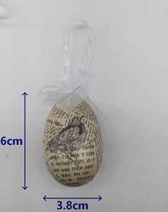 معلقة 6 بيضة عيد الفصح بنمط صحيفة ، 6 في صندوق - Product Image 6