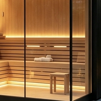 Sauna extérieur de luxe en bois pour jardin et villa