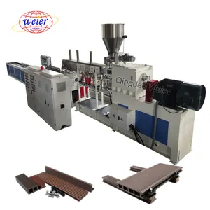 Composite Deck Timber Manufacture Machine Plastic WPC Lumber Profile Extrusion Line Machinery