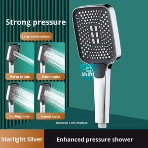 Large <strong>Square</strong> Pressurized <strong>Shower</strong> <strong>Head</strong> with Hose Set Modern and Simple Design Rain <strong>Shower</strong> for Bathing and Hotel Use - Product Image 5