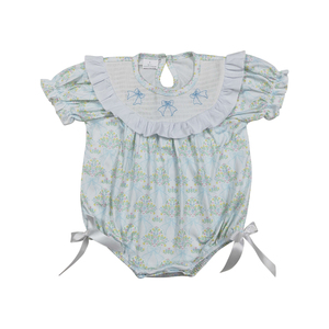 Ropa de Boutique de Alta Calidad para Bebés Niñas, Mono de Manga Corta con Estampado Animal Verde, Diseño Veraniego - Product Image 2