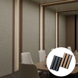 Decorative Soundproofing Acoustic Slat Wood Wall Panels Self Adhesive Acoustic Panels