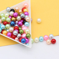 Perles en verre ABS rondes colorées sans trou de 2 à 8 mm pour la fabrication de bijoux - Vente en gros