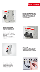 ABB Dc Ac SPD 125A mikro 200A Tripping Curve Z 3PN S202-Z1 industri atas kebocoran arus perlindungan pemutus arus - Product Image 5