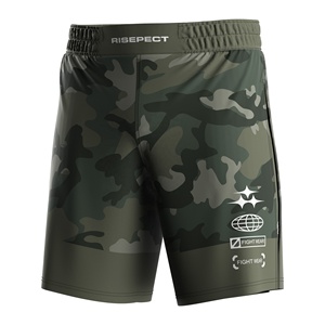 Hochleistungs-Herren-2-in-1-Kampfshorts mit modischem Camo-Print, hohem Schnitt und verstärkten Nähten für Kampfclubs und Teams - Product Image 2