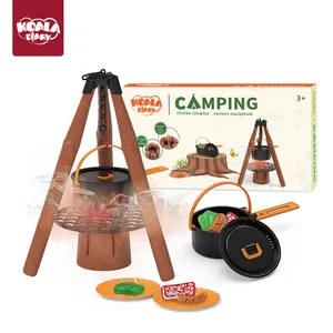 考拉日记8件儿童野营玩具，儿童假装篝火玩具，假装玩玩具篝火/儿童探险家套件