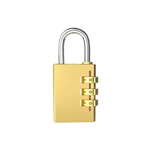 Solid Copper Combination Padlock 3 Wheel Resettable Anti Corrosion Cut Resistant Home Travel Locker <b>Lock</b> - Product Image 5