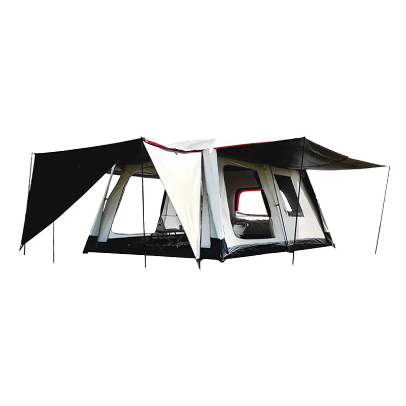 인기 2024 야외 텐트 캠핑 텐트 야외 용품 방수 4 시즌 8 10 명 접이식 텐트 하이킹 장비