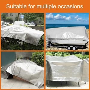 Roc <b>Tarp</b> Heavy Duty <b>Tarp</b> 10'X12' 14 Mil Brown Silver Waterproof UV Resistant - Product Image 3