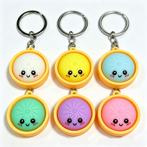 Más Popular Llavero de Mochila de PVC 3D con Diseño de Dumpling de Dibujos Animados, de Simulación, Misterioso y Adorable, Colgante Colorido, Juguete Antiestrés para Niños - Product Image 2