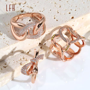 Anillos de Compromiso y Matrimonio Clásicos de Oro AU750 de 18K con Circonita, Joyería de Oro Real de 18k para Regalos de Aniversario - Product Image 4