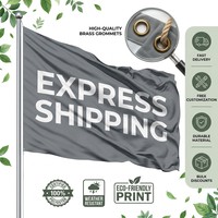 Bannière publicitaire personnalisée OEM ODM avec logo sur mesure 3ft x 5ft en polyester durable, livraison rapide, prix bas, vente en gros
