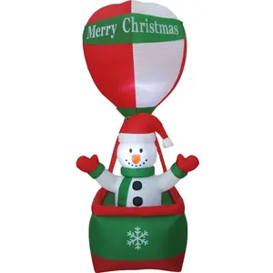Weihnachten aufblasbarer Schneemann im Heißluftballon für Hofdekoration Spielzeug