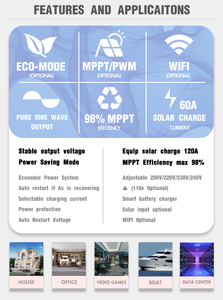 עיצוב יעילות גבוהה 8000w 10000va מחוץ לרשת שנאי-רשת סולארית בתדר נמוך - Product Image 3