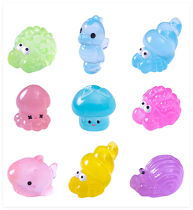 Kawaii-Figurine en résine 3D, animal requin ermite, crabe, hippocampe porte-bonheur, breloque aveugle, sac lumineux, à vendre, décor d'<span class=keywords><strong>aquarium</strong></span> - Product Image 2