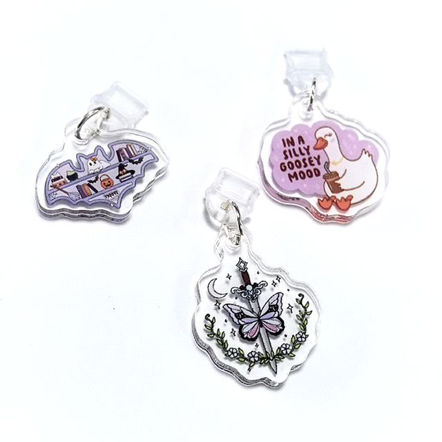 Good Price Custom Different Cute Mini Anime Design Plastic Charm Double Side Printing Acrylic USB Dust Plug for Phone