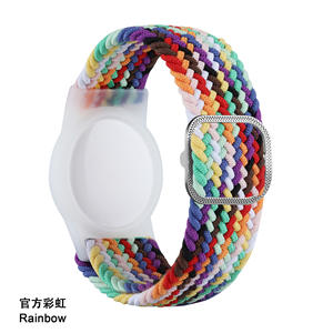 <span class=keywords><strong>Bracelet</strong></span> élastique tressé en nylon pour enfants à prix avantageux pour <span class=keywords><strong>Apple</strong></span> Airtag, <span class=keywords><strong>bracelet</strong></span> de montre pour enfants, étui pour Airtag, bracelets - Product Image 3