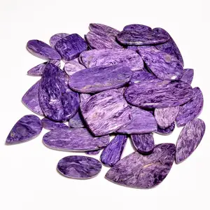 Charoite naturelle de qualité AAA + Cabochon de pierres précieuses en vrac matériel de quartz de taille libre pour bijoux de guérison pierre précieuse en gros - Product Image 1