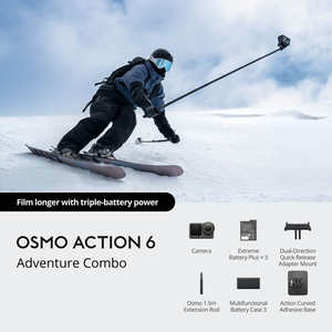 Osmo Action 6 Adventure Combo 4K Ultra Hd Waterdichte Actiecamera Met Stabilisatie Lange Levensduur Van De Batterij Voor Buiten - Product Image 1