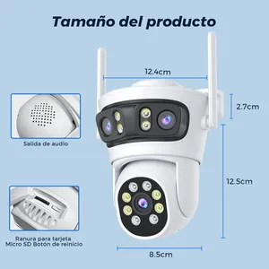 <span class=keywords><strong>Camera</strong></span> an ninh IP ngoài trời Tuya ba ống kính PTZ WiFi Full HD ba màn hình, tự động theo dõi AI, không dây, giám sát video <span class=keywords><strong>CCTV</strong></span> - Product Image 2