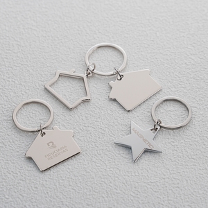 Quảng Cáo Kim Loại Tùy chỉnh logo nhà hình móc khóa xe. - Product Image 5