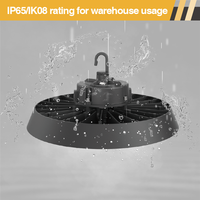 Projecteur LED UFO à haute luminosité 150 lm/W IP65 IK08 100W 150W 200W, CCT réglable, capteur de puissance, éclairage industriel pour entrepôt