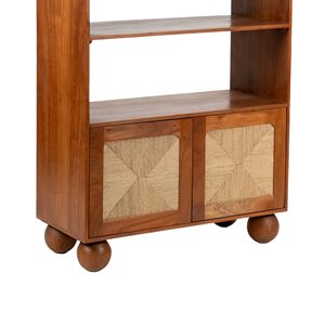 Étagère à livres en bois design moderne pour bureau, bibliothèque, meuble de rangement élégant en bois massif pour la maison, le bureau ou la salle d'étude - Product Image 2