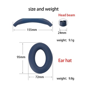 Étui pour casque sans fil, coque antichoc pour écouteurs, housse pour casque <span class=keywords><strong>Bose</strong></span> QC45/QC25/QC35/AE2/QC1, ensemble de coques en silicone - Product Image 6