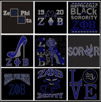 Cristal brillant strass police grec Bling lettres Hotfix Motif pour Sigma Gamma Rho sororité fer sur cristal strass