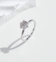"El Efecto Óptico de 2 Quilates": Anillo de Moissanita de 1 Quilate S925 - Banda Ultrafina de 1.4g para # QuietLuxury Engagement OEM