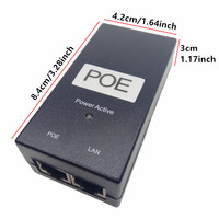 Injecteur PoE de bureau, adaptateur d'alimentation 24V 48V 0.5A 1A, alimentation Ethernet active CCTV 12 24 48 Volts 1000mA 500mA pour caméra IP