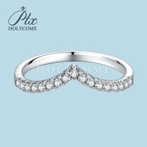 0.5-2ct עגול moissanite טבעת V הנצח 925 תכשיטי כסף טהור לנשים אירוסין חתונה מסיבת אירוסין אביזר m033 - Product Image 6