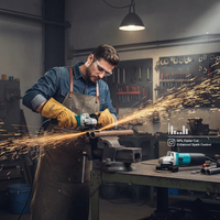 Meuleuse d'angle électrique à vitesse variable de qualité industrielle et DIY, interrupteur à gâchette coulissante, 125 mm, 220 V, pour polissage et découpe