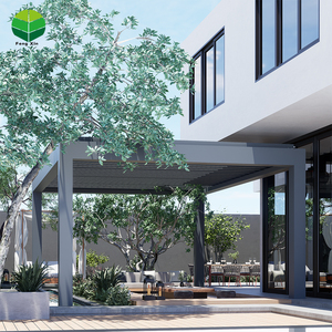 Cơ giới bioclimatic nhôm pergola ngoài trời treo tường pvdf <span class=keywords><strong>gazebo</strong></span> sân vườn biệt thự - Product Image 4