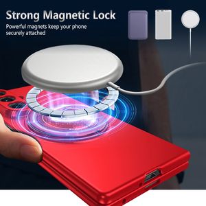 Étui de téléphone de luxe pliable, résistant aux chocs et aux chutes, avec support magnétique rotatif à 360°, aimant puissant N52, revêtement mat en polycarbonate rigide - Product Image 4