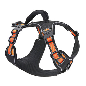 Harnais de poitrine réfléchissant orange pour grands chiens, confortable, pour l'extérieur, fournitures pour animaux de compagnie - Product Image 5