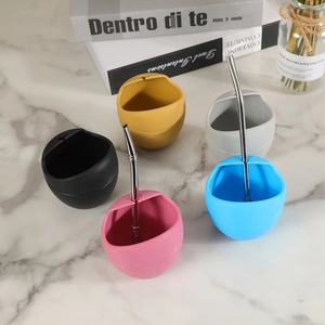 Taza de <span class=keywords><strong>Mate</strong></span> de Silicona de Grado Alimenticio de 180 ml, Libre de BPA, con Bombilla, Diseño Moderno para Beber <span class=keywords><strong>Yerba</strong></span> <span class=keywords><strong>Mate</strong></span>, Emerit 2026 - Product Image 2