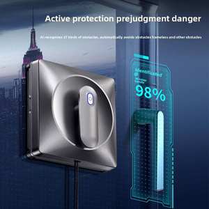 Pulverización de agua Limpiador de vidrio exterior 3800Pa Inteligente Industrial Eléctrico de gran altura Limpiador de ventanas de vidrio inteligente Robot de limpieza - Product Image 3