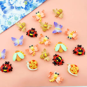 زخارف بلاستيكية من الراتنج على شكل حشرات وفراشات ودعسوقة وبجع لتزيين مشابك الشعر وحافظات الهواتف وأحذية الديكور - Product Image 6