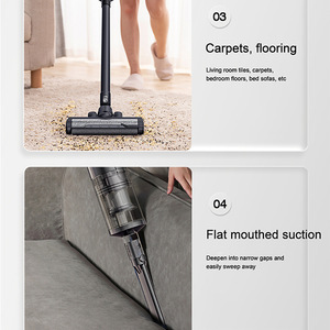 <b>Portable</b> Upright Cordless <b>Vacuum</b> Cleaner With Antistatic Floor Brush For Wet And Dry Cleaning Black Battery Powered - Product Image 5