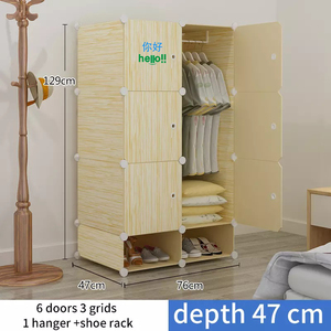 <strong>6</strong>-<strong>cube</strong> Closet <strong>Storage</strong> Shelves <strong>Cubes</strong> Organizer Diy Plastic Closet Cabinet Modular Plastic Shelves <strong>Storage</strong> - Product Image 2