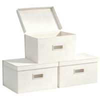 Boîte de rangement pliable en tissu avec couvercle, organiseur de vêtements pliable pour placard, armoire, chambre, maison